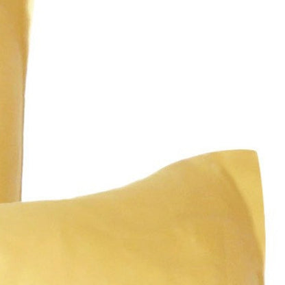Gold Dreamy Set Of 2 Silky Satin King Pillowcases