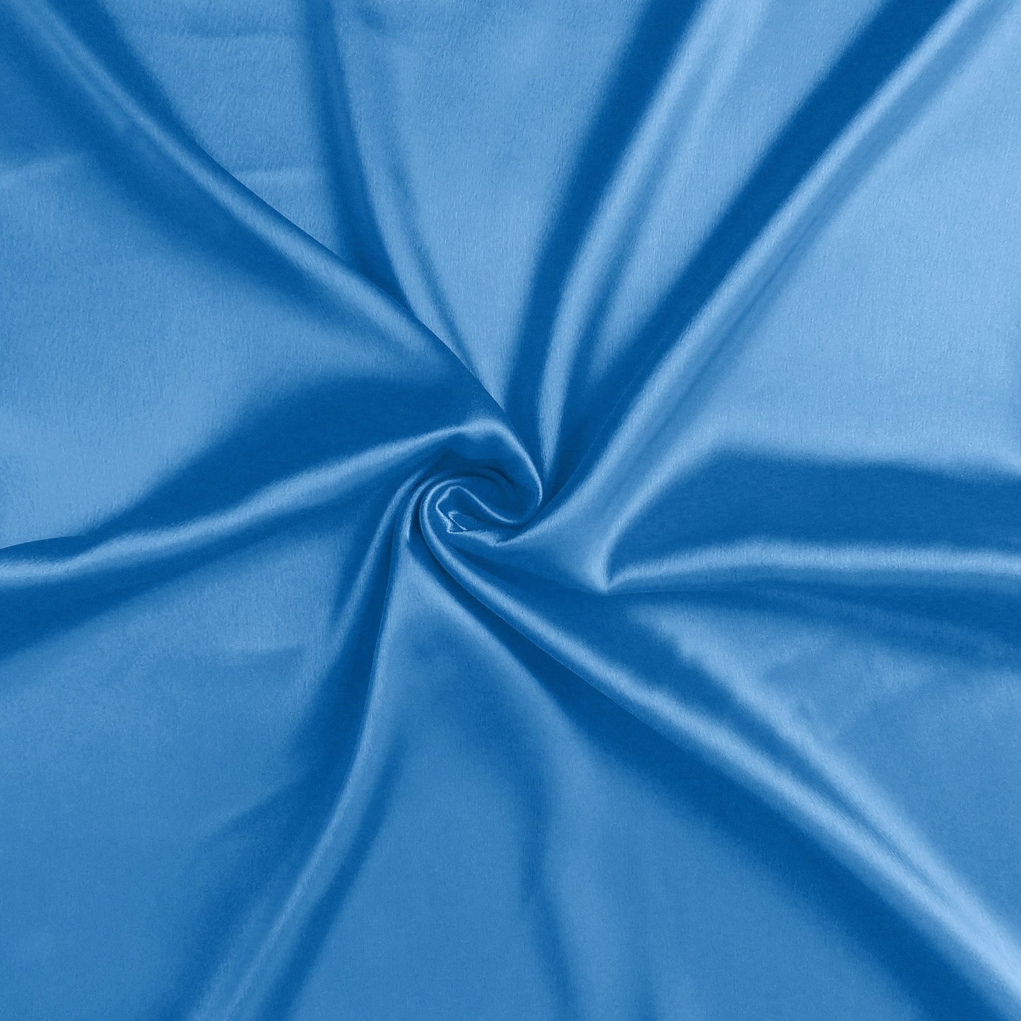 Set of Two Bright Blue Dreamy Silky Satin King Pillowcases