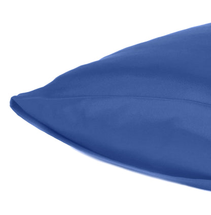 Navy Blue Dreamy Set Of 2 Silky Satin King Pillowcases