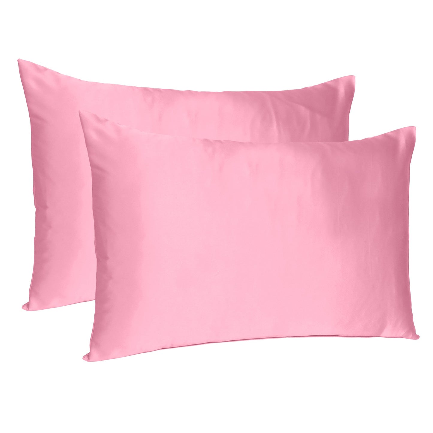 Pink Rose Dreamy Set Of 2 Silky Satin King Pillowcases