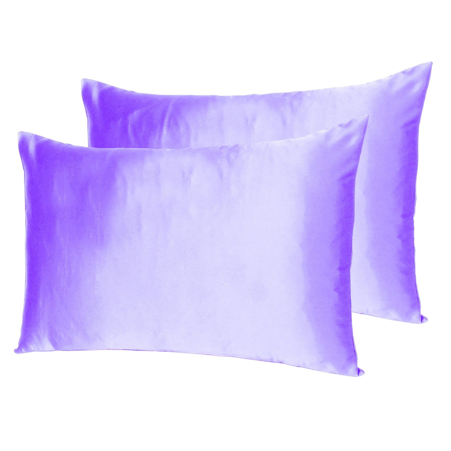 Purple Dreamy Set Of 2 Silky Satin Standard Pillowcases