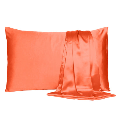 Poppy Dreamy Set Of 2 Silky Satin Standard Pillowcases