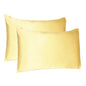 Gold Dreamy Set Of 2 Silky Satin Standard Pillowcases