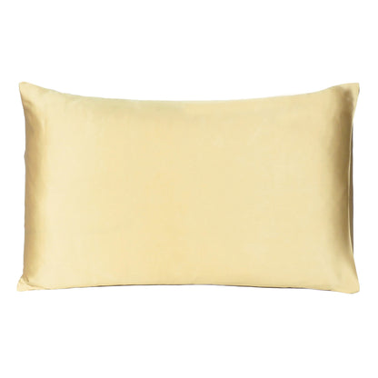 Gold Dreamy Set Of 2 Silky Satin Standard Pillowcases