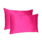 Fuchsia Dreamy Set Of 2 Silky Satin Standard Pillowcases