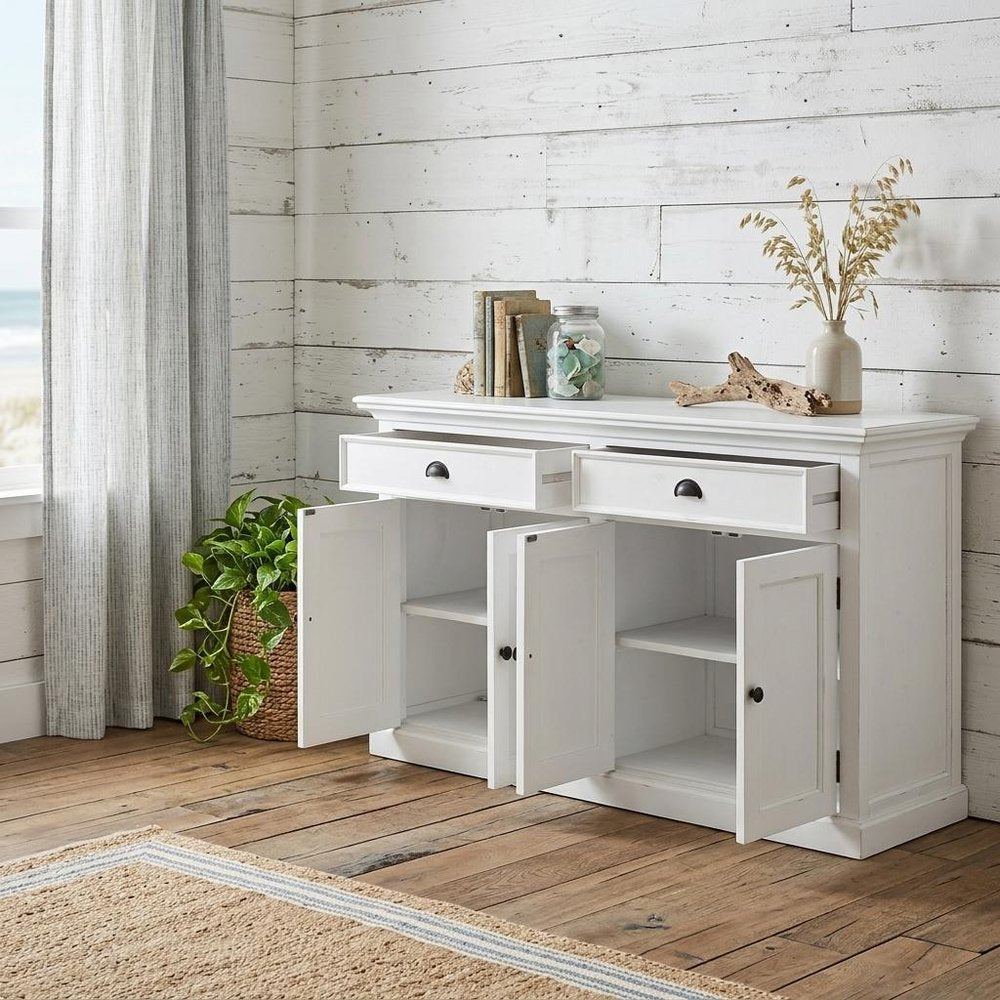 Modern Farmhouse White Buffet Server