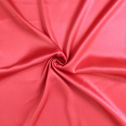 Poppy Red Dreamy Set Of 2 Silky Satin Queen Pillowcases