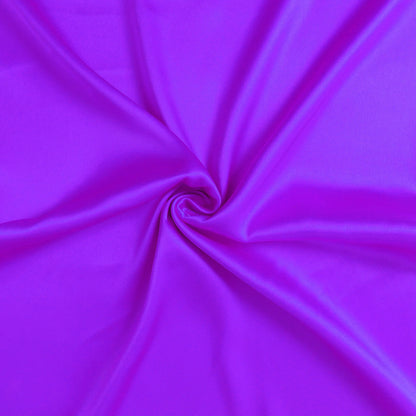 Bright Purple Dreamy Set Of 2 Silky Satin Queen Pillowcases