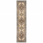 10' X 13' Gray And Beige Aztec Pattern Area Rug