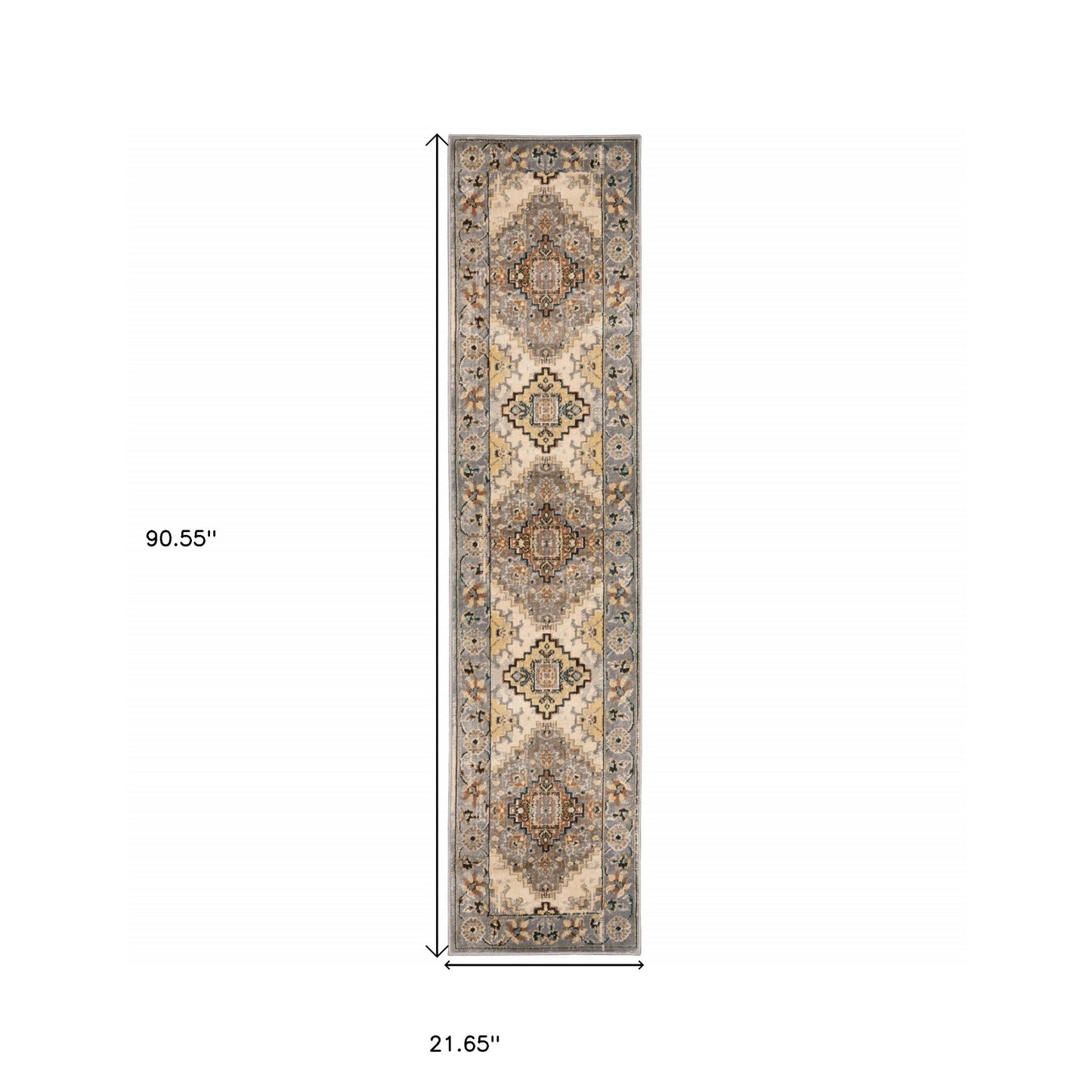 10' X 13' Gray And Beige Aztec Pattern Area Rug