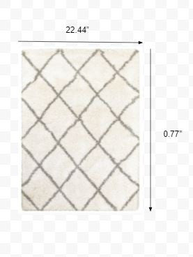 10' X 13' Ivory And Gray Geometric Lattice Area Rug