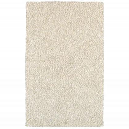 10' X 13' Modern Shag Ivory Indoor Area Rug