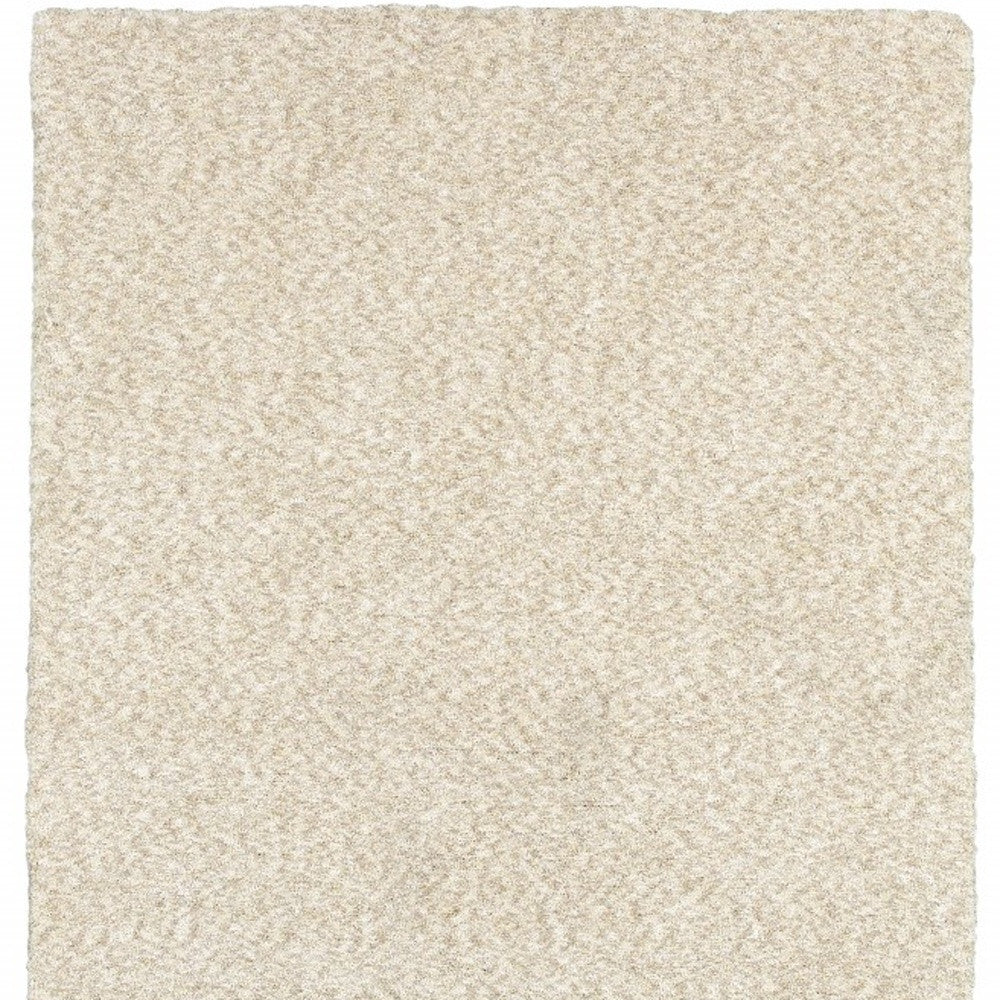 10' X 13' Modern Shag Ivory Indoor Area Rug