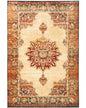 10' X 13' Gold And Orage Floral Medallionarea Rug