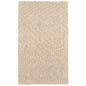 3' X 5' Beige Shag Hand Tufted Area Rug