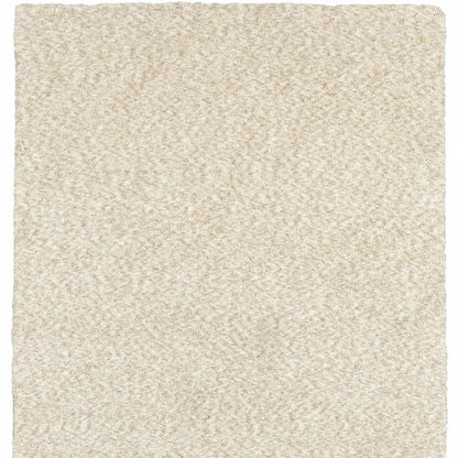 10' X 13' Modern Shag Ivory Indoor Area Rug