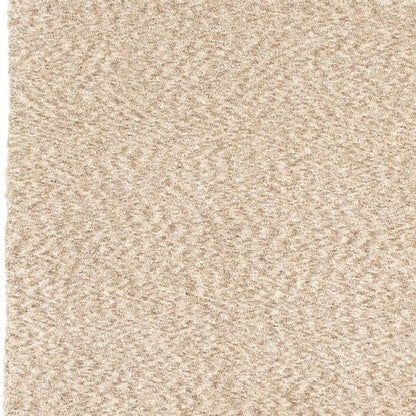 3' X 5' Beige Shag Hand Tufted Area Rug