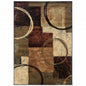 2' X 8' Brown And Black Abstract Geometric Runner Rug