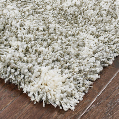 2' X 3' Gray And Ivory Distressed Abstract Scatter Rug