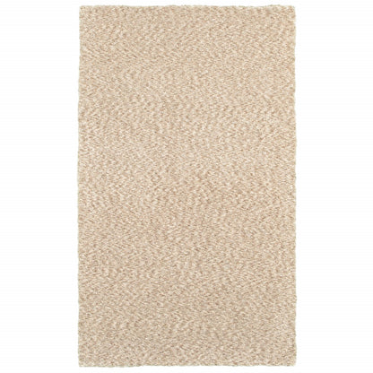 5' X 7' Modern Soft Tan Indoor Area Rug