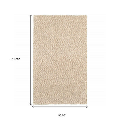 5' X 7' Modern Soft Tan Indoor Area Rug