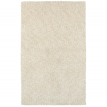 10' X 13' Modern Shag Ivory Indoor Area Rug