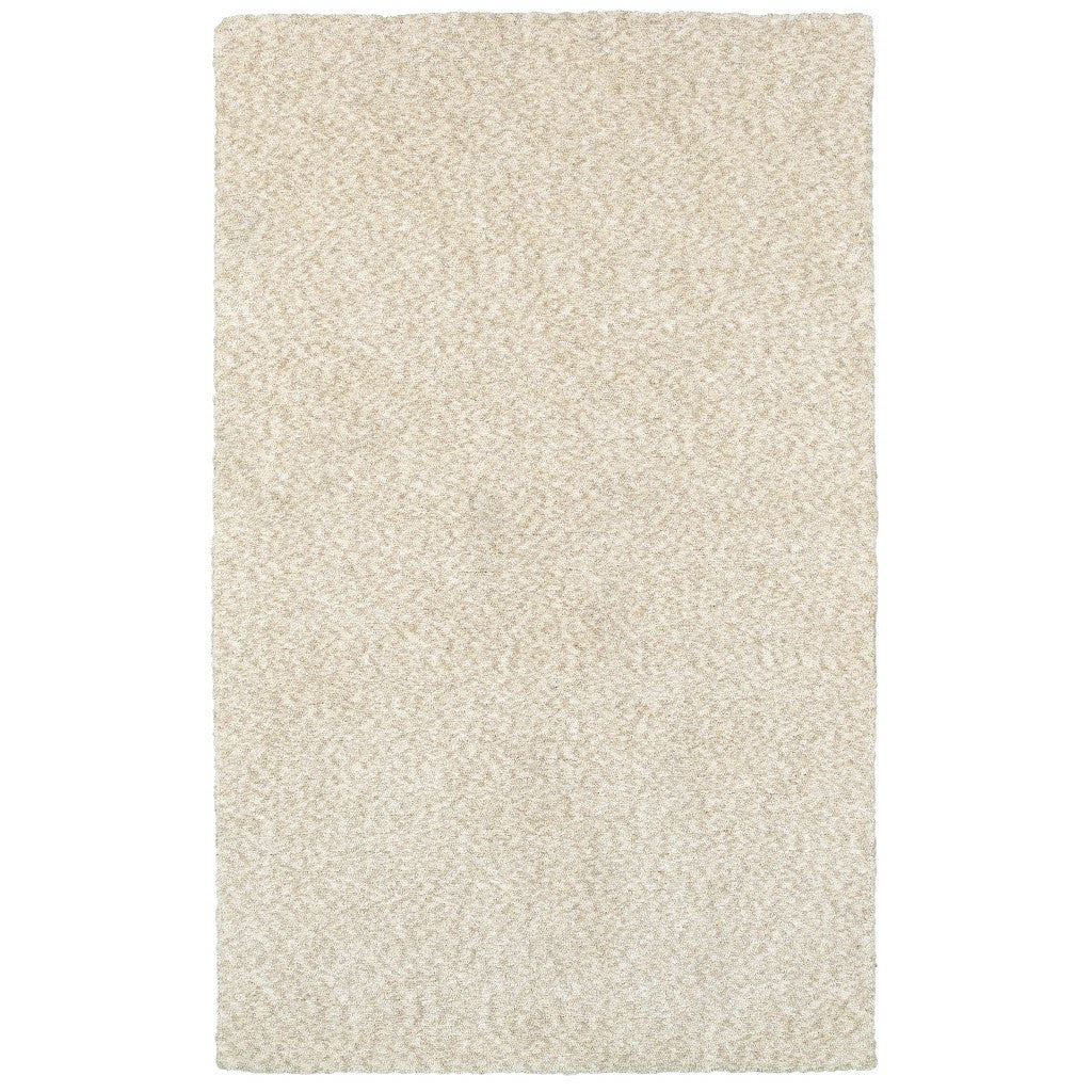 10' X 13' Modern Shag Ivory Indoor Area Rug