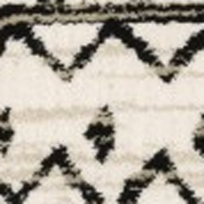 10' X 13' Ivory And Black Eclectic Patterns Indoor Area Rug