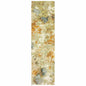 2' X 3' Gold and Ivory Power Loom Area Rug