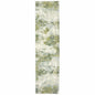 8' Blue And Green Runner Rug