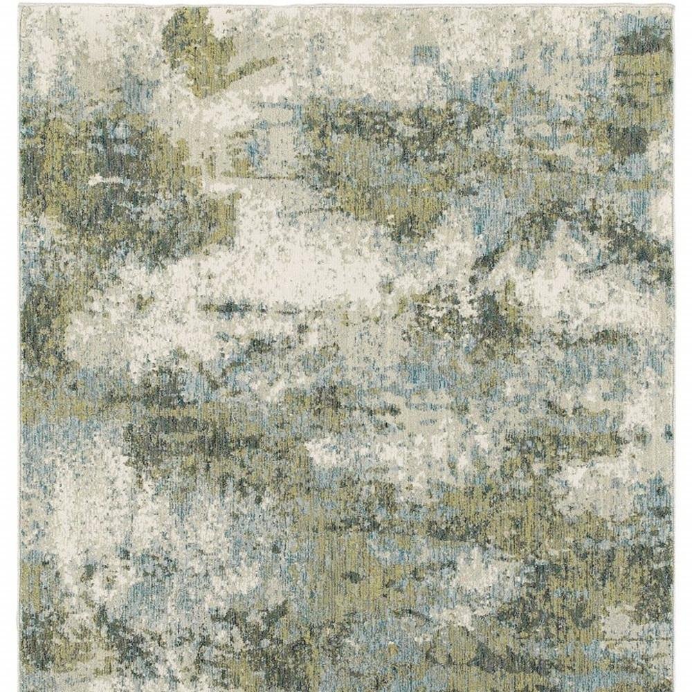 3' X 5' Blue Green Power Loom Area Rug