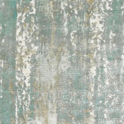 8' X 10' Blue And Gray Abstract Hand Loomed Distressed Area Rug