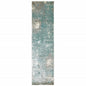 6' X 9' Blue And Gray Abstract Hand Loomed Distressed Area Rug