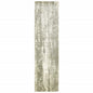 9' X 12' Gray And Ivory Abstract Hand Loomed Distressed Area Rug
