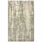 9' X 12' Gray And Ivory Abstract Hand Loomed Distressed Area Rug