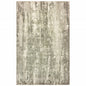 10' X 14' Gray And Ivory Abstract Splash Indoor Area Rug