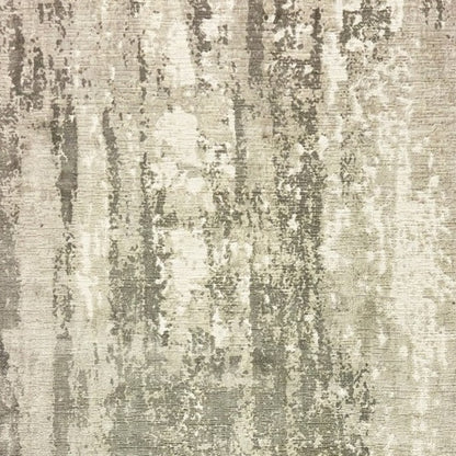 10' X 14' Gray And Ivory Abstract Splash Indoor Area Rug