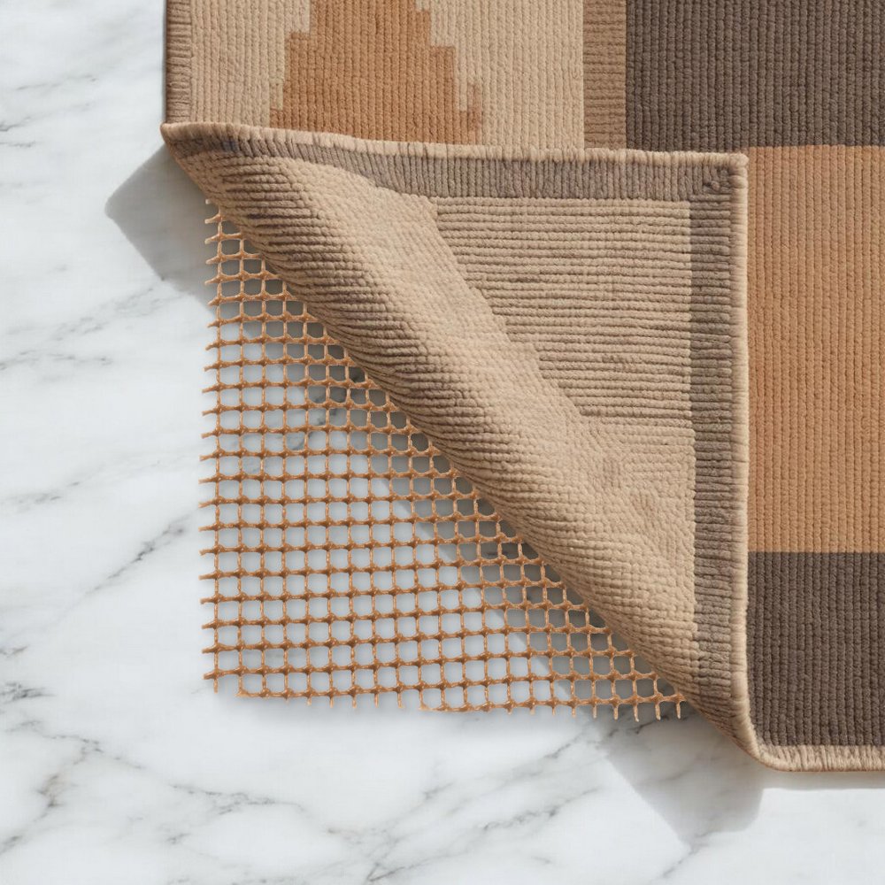 4' X 5' Brown Non Slip Indoor Outdoor Rug Pad