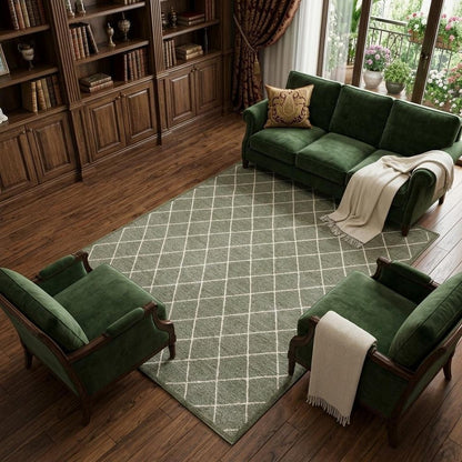 10' X 13' Gray And Ivory Diamond Indoor Area Rug