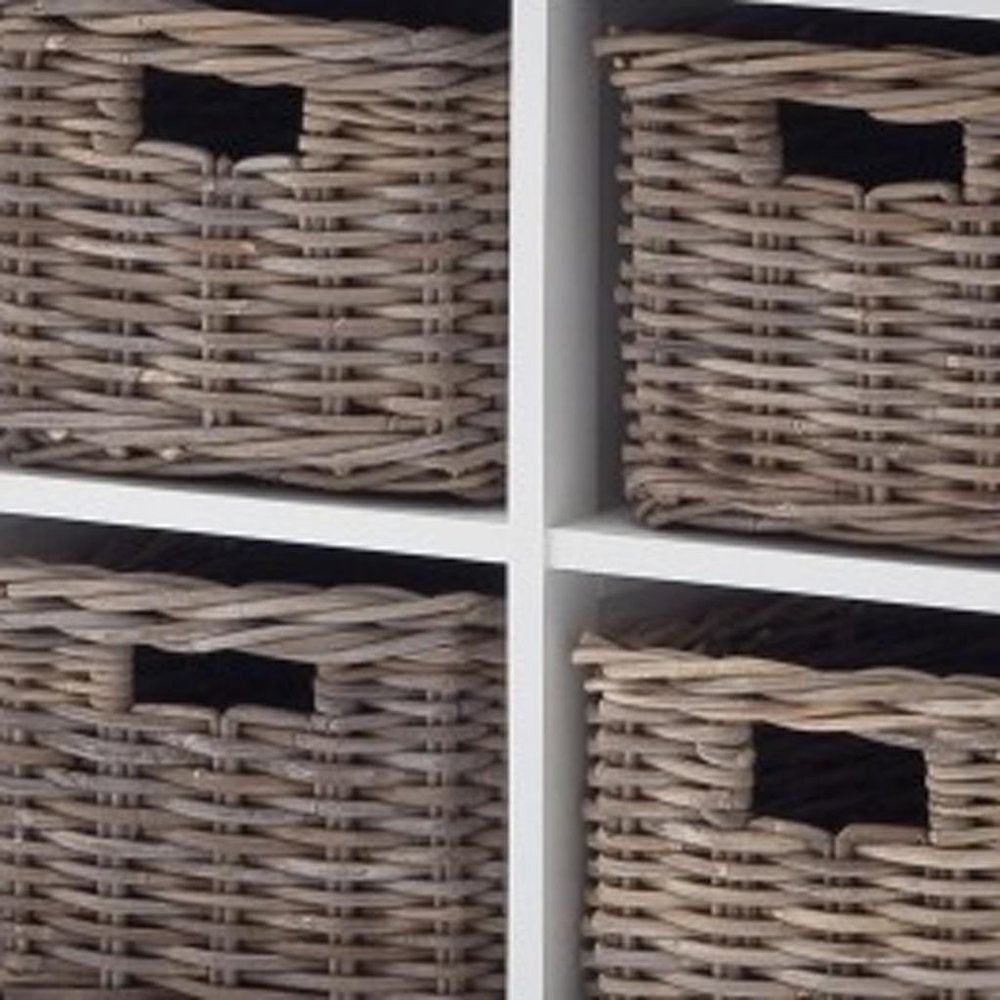 63" White Solid Wood Four Drawer Sideboard with Two Doors