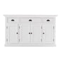 57" White Solid Wood Three Drawer Sideboard
