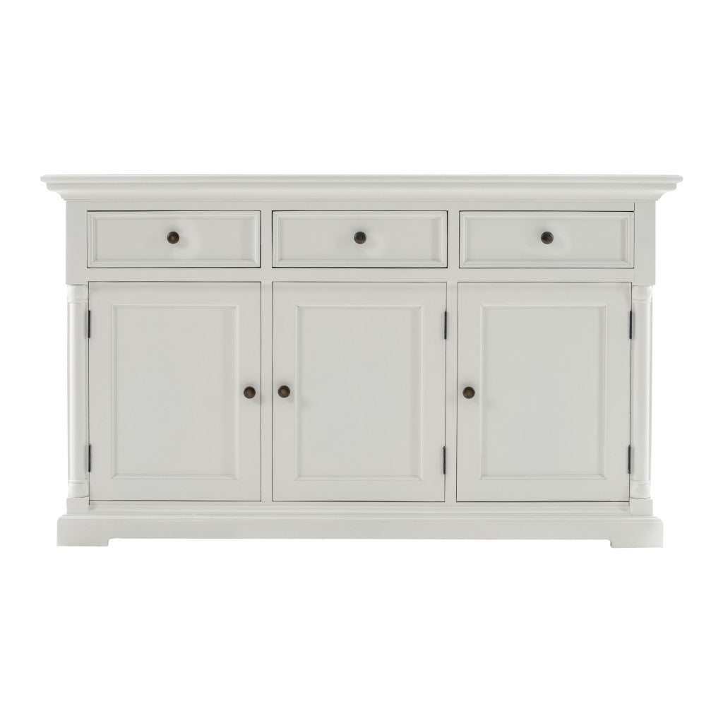 Modern Farm White Three Door Buffet Server