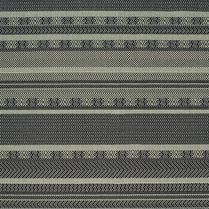 5' X 8' Black Ivory Machine Woven Geometric Indoor Area Rug