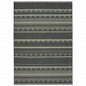 10' X 13' Black And Ivory Geometric Area Rug
