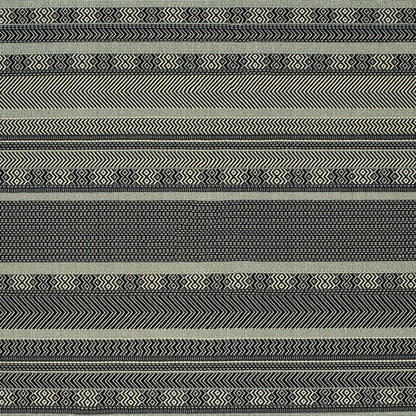 5' X 8' Black Ivory Machine Woven Geometric Indoor Area Rug