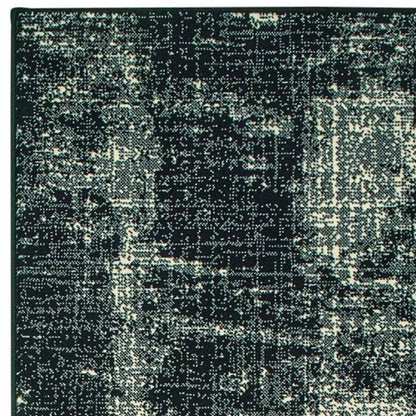 6' X 9' Black Ivory Machine Woven Abstract Indoor Area Rug