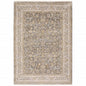 5' X 8' Beige Grey Machine Woven Oriental Indoor Arean Rug