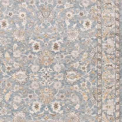 2' X 3' Blue And Ivory Area Rug