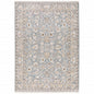 8' X 11' Blue And Ivory Oriental Distressed Area Rug