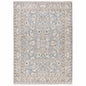 8' X 11' Blue And Ivory Oriental Distressed Area Rug
